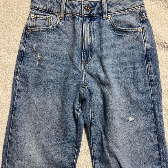 NWT Garage Denim 90s Straight Leg Ripped Jeans Size 1 - Picture 2 of 8